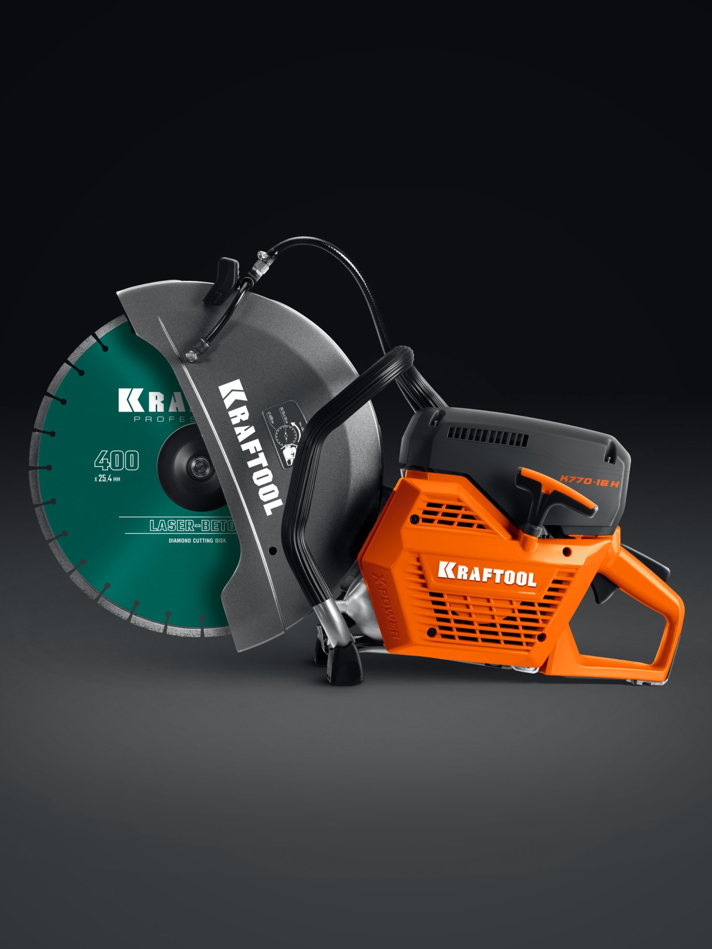 KRAFTOOL 3700 Вт, 400 мм, диск в комплекте, бензорез по бетону (бетонорез) (K770-16 H) — фото 4