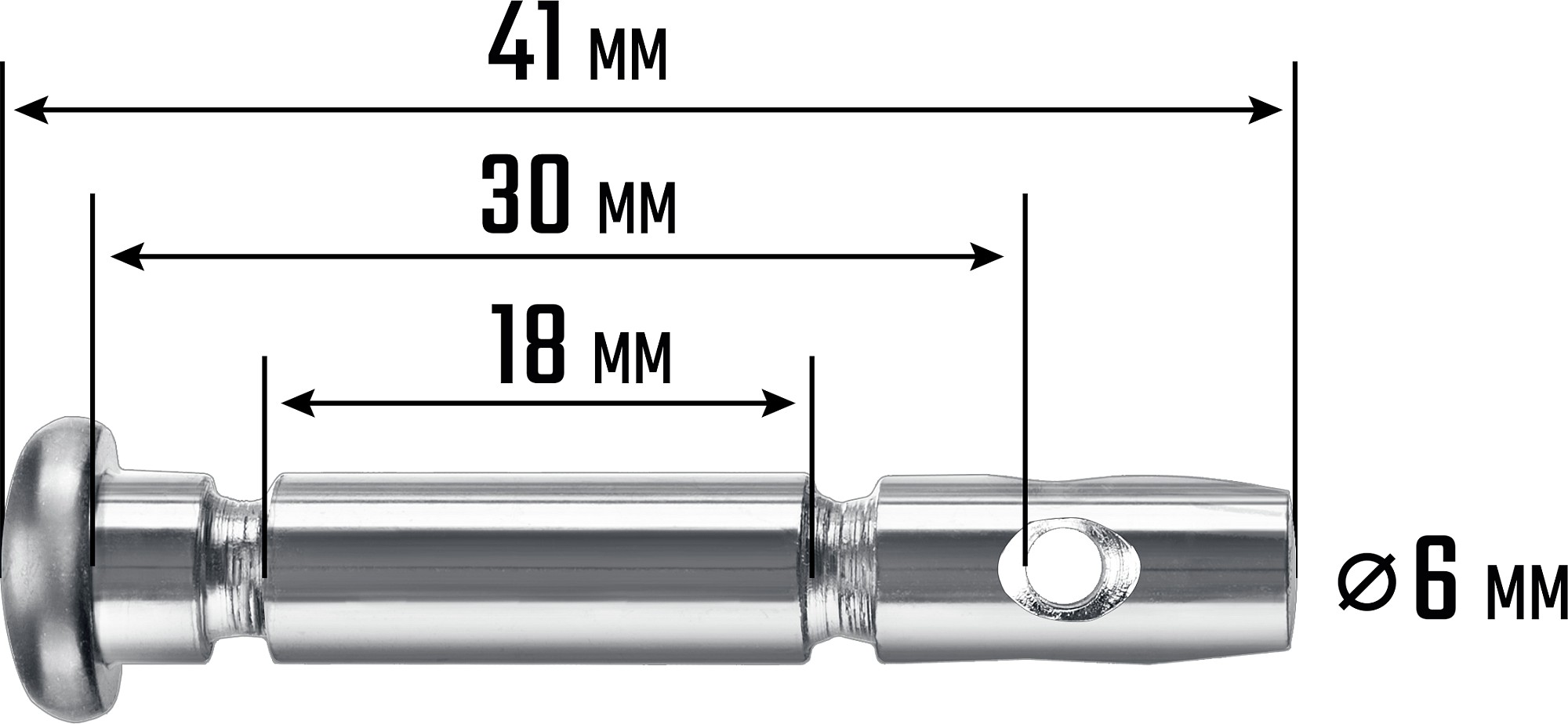 STEHER 6х41 мм. 4шт. срезные штифты для снегоуборщиков (N000-039-589. N000-039-192-2) — фото 3