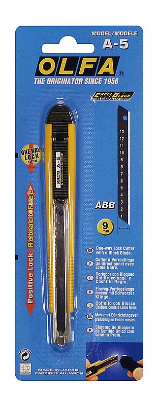 OLFA Autolock, 9 мм, безопасный нож (OL-A-5) — фото 4