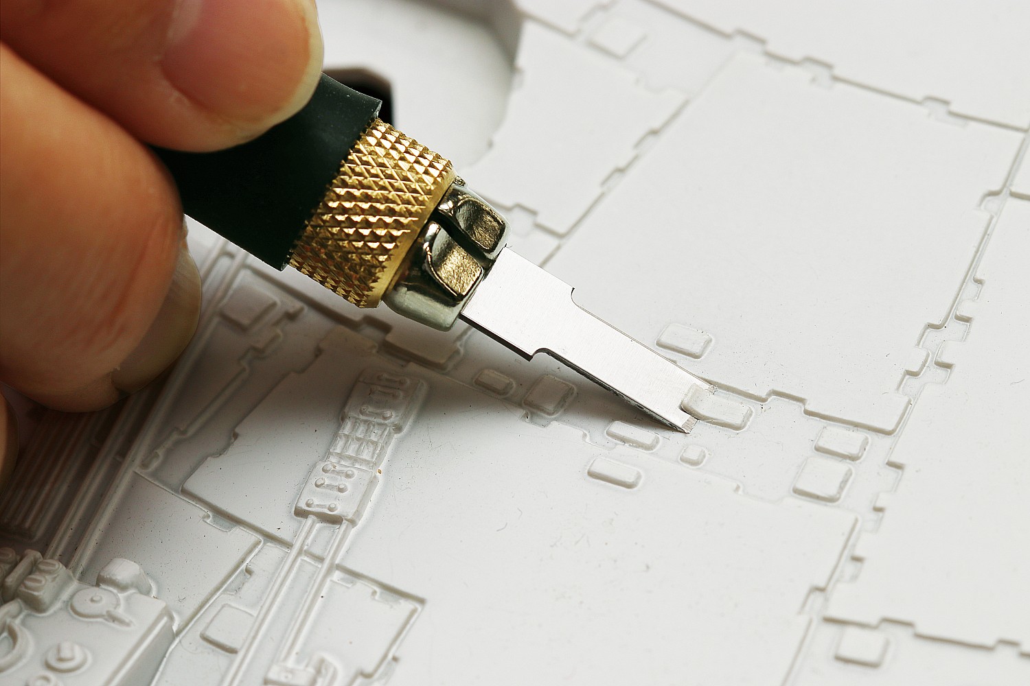 OLFA с профильными лезвиями 6 мм, 4 шт, перовой нож (OL-AK-4) — фото 6