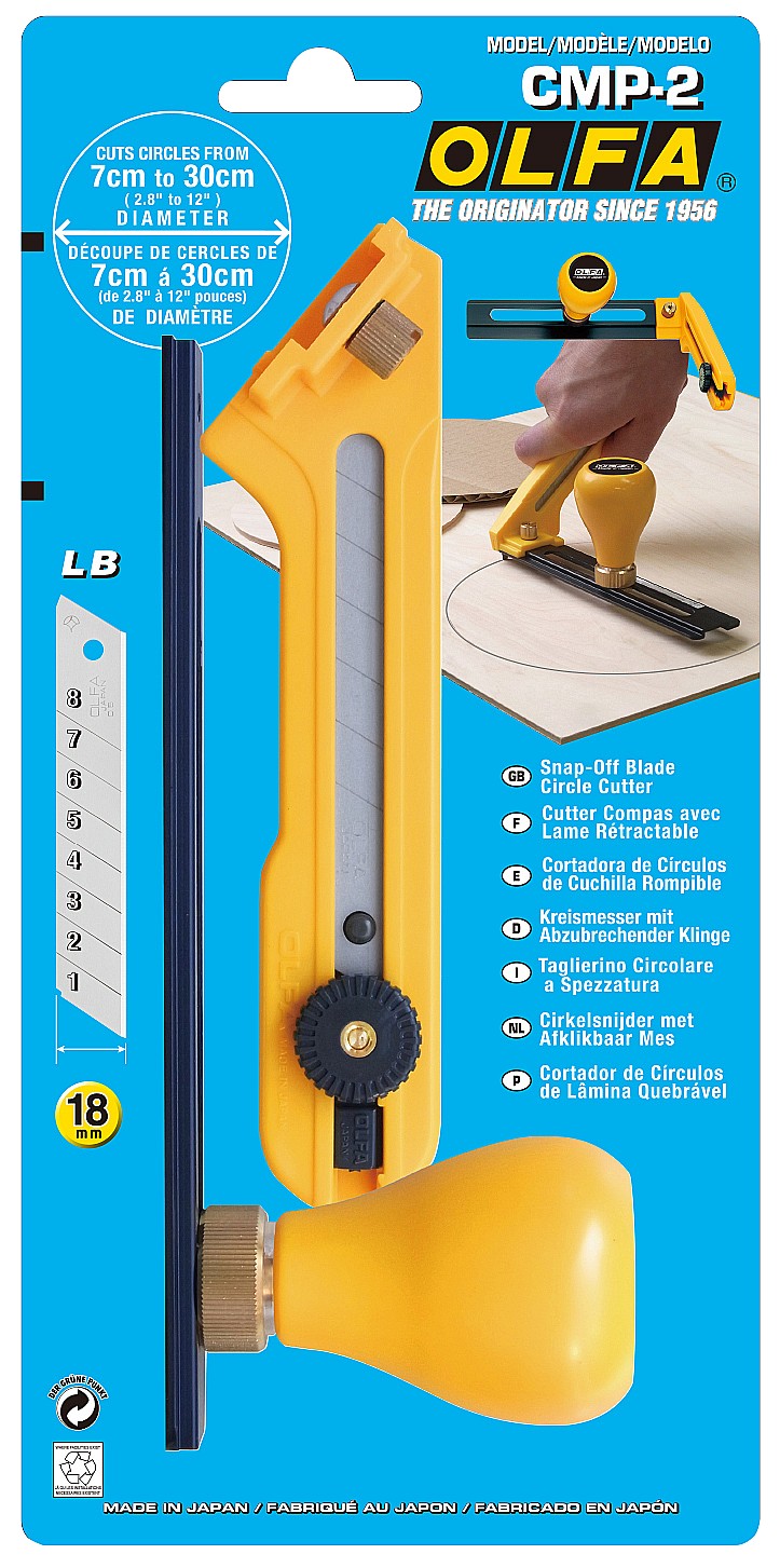 OLFA с сегментированным лезвием 18х100х0.5 мм, циркульный нож (OL-CMP-2) — фото 3