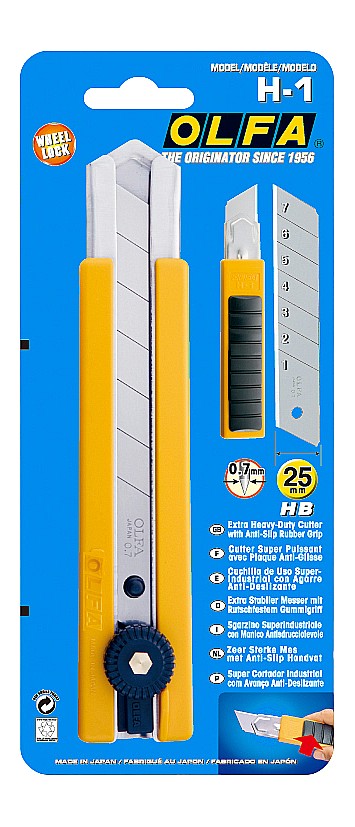 OLFA 25 мм, нож с выдвижным лезвием (OL-H-1) — фото 7
