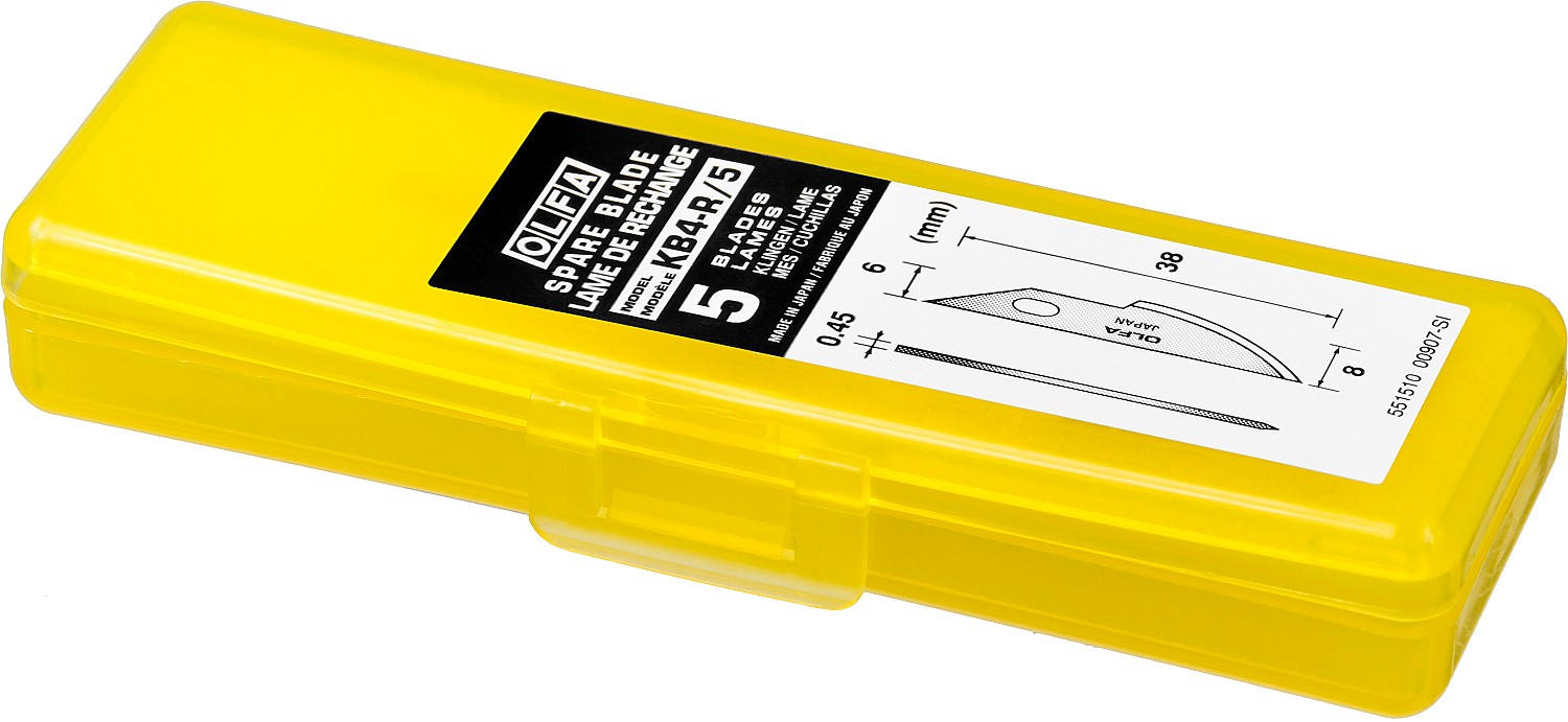 OLFA 6 мм, для ножа, закругленные лезвия (OL-KB4-R/5) — фото 3