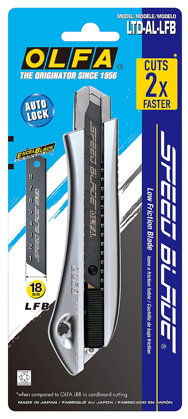 OLFA 18 мм, с сегментированным лезвием, нож (OL-LTD-AL-LFB) — фото 4