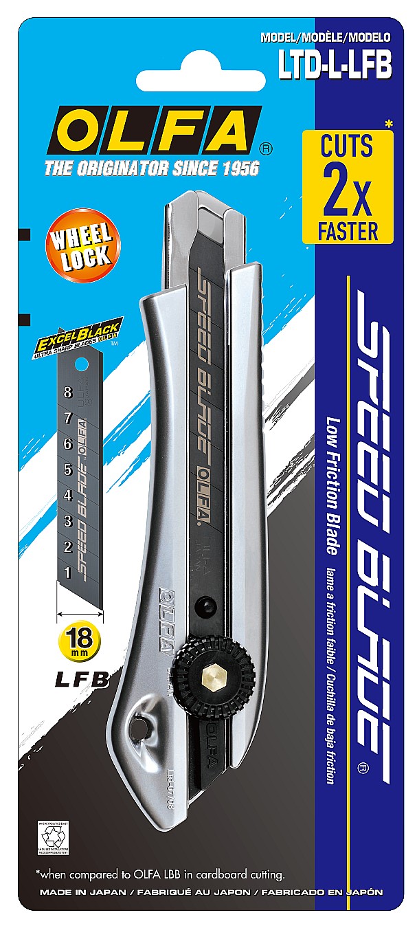 OLFA 18 мм, с сегментированным лезвием, нож (OL-LTD-L-LFB) — фото 4