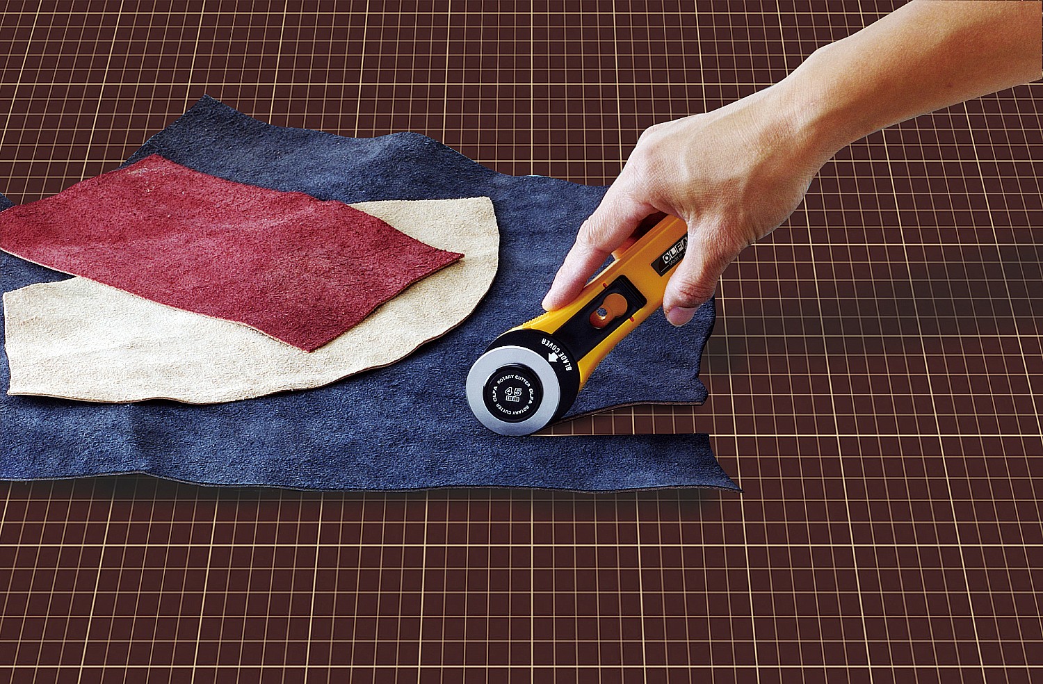 OLFA 45 мм, с круговым лезвием, нож (OL-RTY-2/G) — фото 7