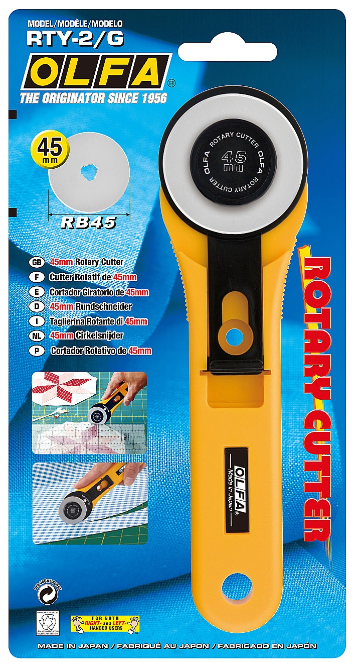OLFA 45 мм, с круговым лезвием, нож (OL-RTY-2/G) — фото 9