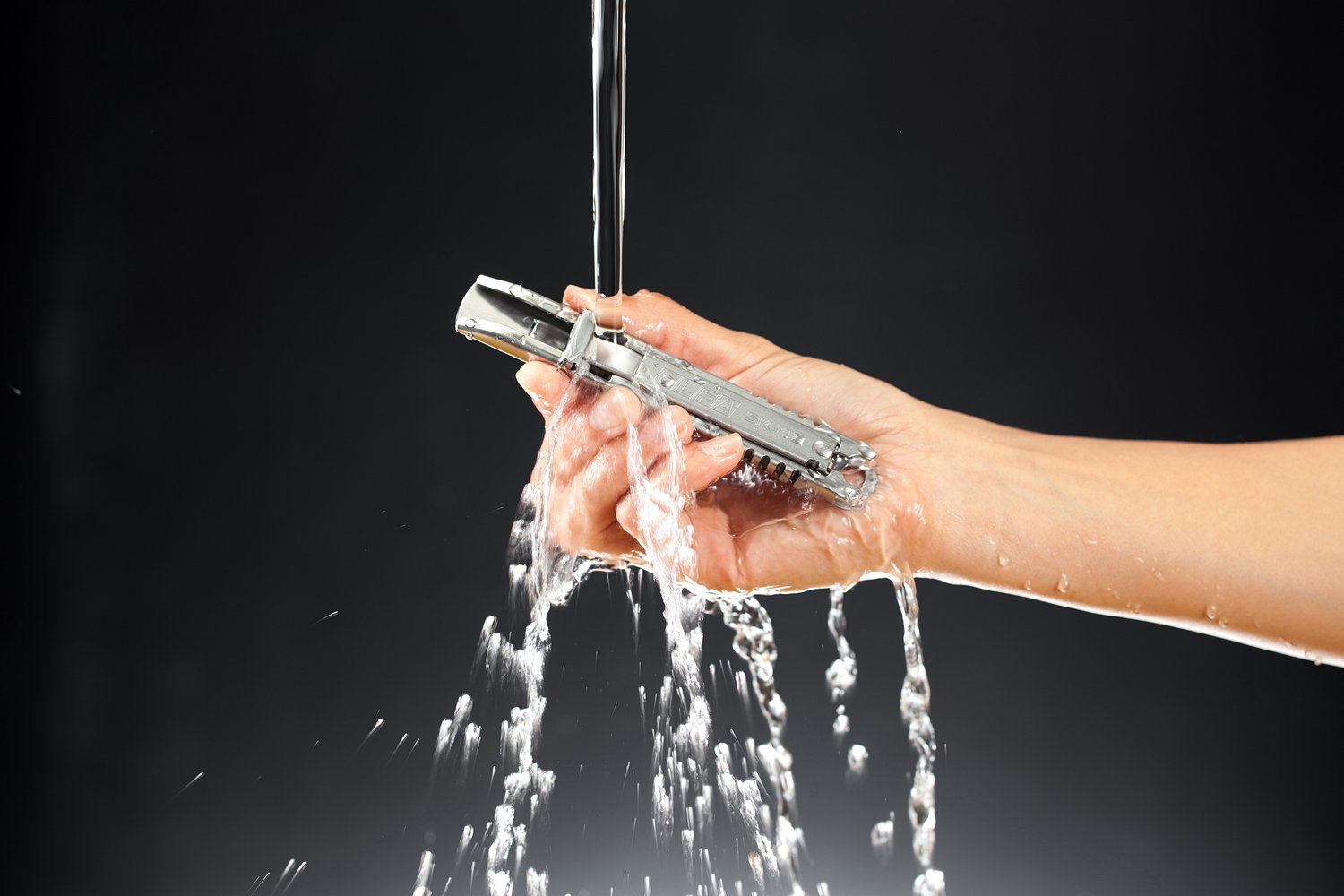 OLFA металлический корпус, безопасный нож с трапециевидным лезвием (OL-SK-12) — фото 9