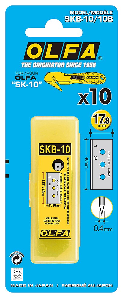 OLFA 17.8 мм, для ножа, специальное лезвие (OL-SKB-10/10B) — фото 3