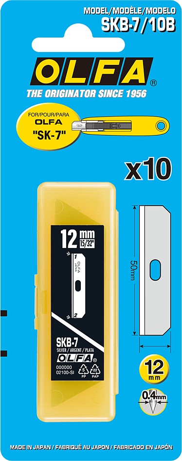 OLFA 12 мм, для ножа, специальное лезвие (OL-SKB-7/10B) — фото 5