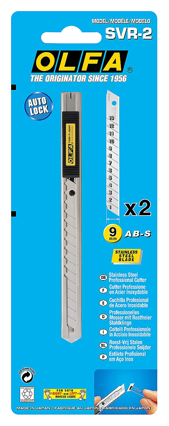 OLFA 9 мм, с выдвижным лезвием, нож (OL-SVR-2) — фото 4