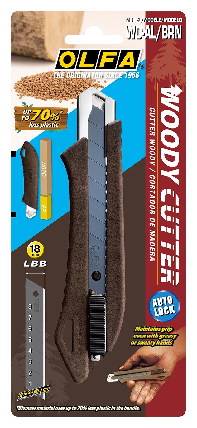 OLFA WOOD-PP Models 18 мм, с сегментированным лезвием, нож (OL-WD-AL) — фото 18