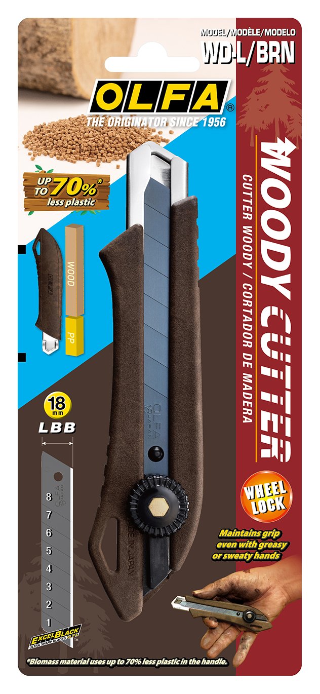 OLFA WOOD-PP Models 18 мм, с сегментированным лезвием, нож (OL-WD-L) — фото 19