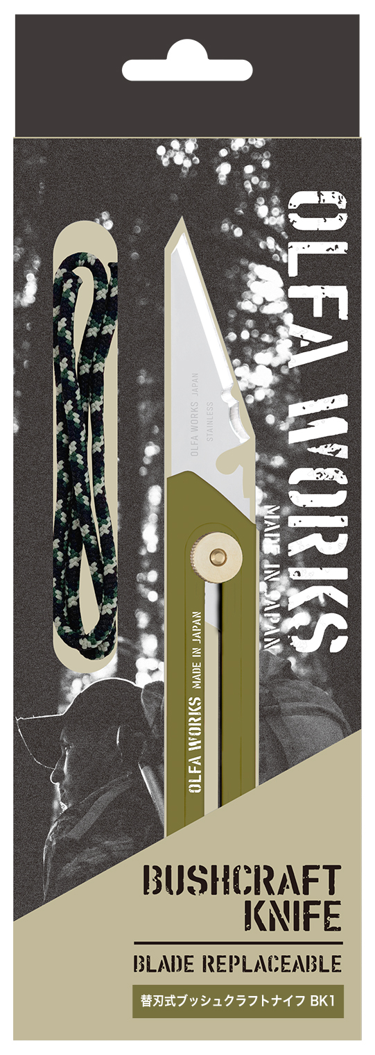OLFA WORKS BK1 BUSHCRAFT KNIFE многоцелевой нож со сменным лезвием (OW-BK1-OD) — фото 4