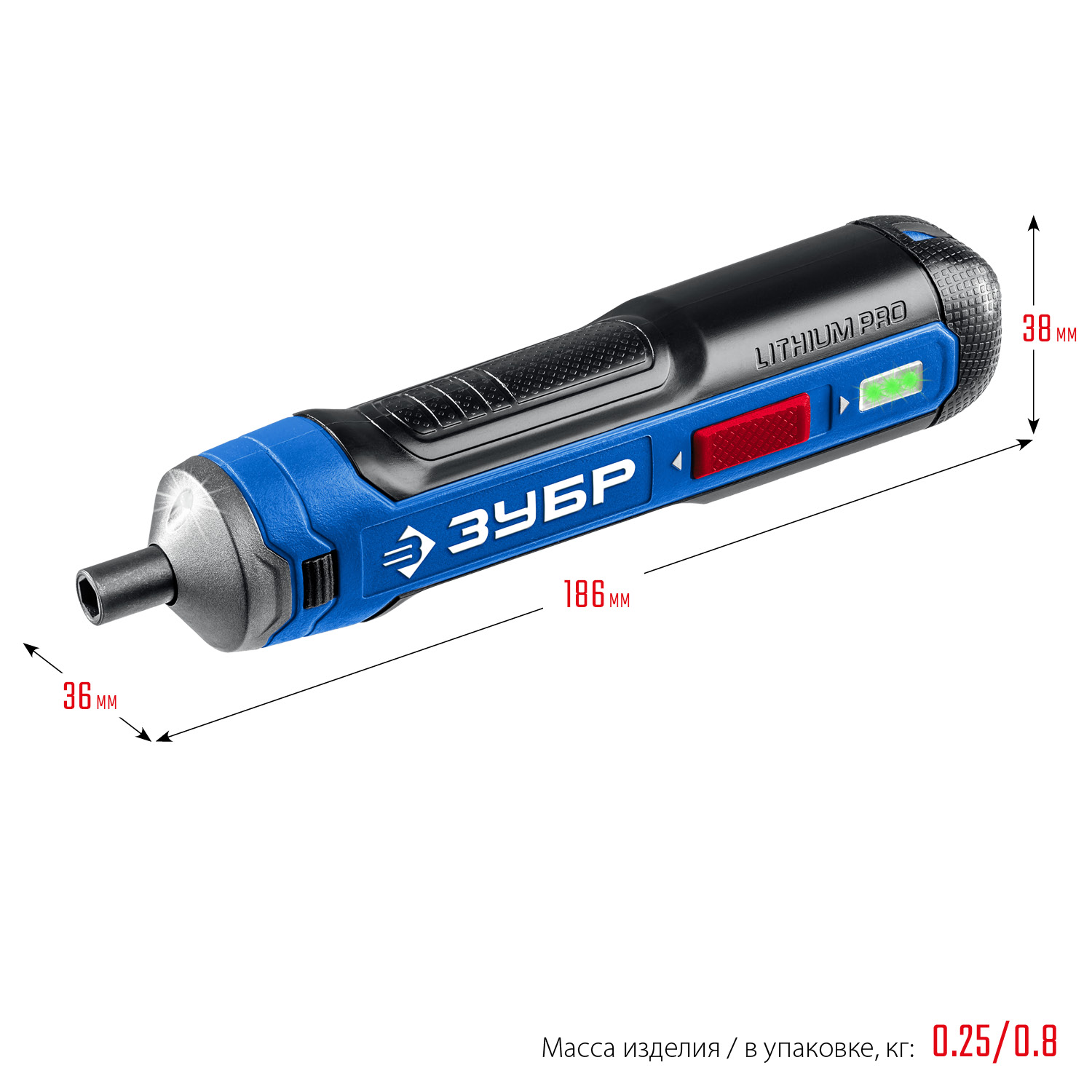 ЗУБР ZUBR GO 4 Vmax, аккумуляторная отвертка, кейс, 33 биты, Профессионал (PSD-4S) — фото 3