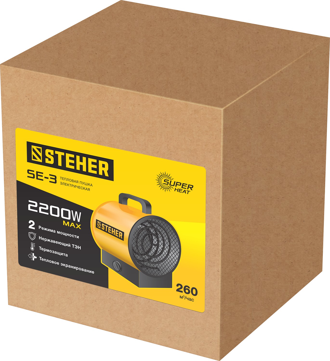 STEHER 2 кВт, электрическая тепловая пушка (SE-3) — фото 7