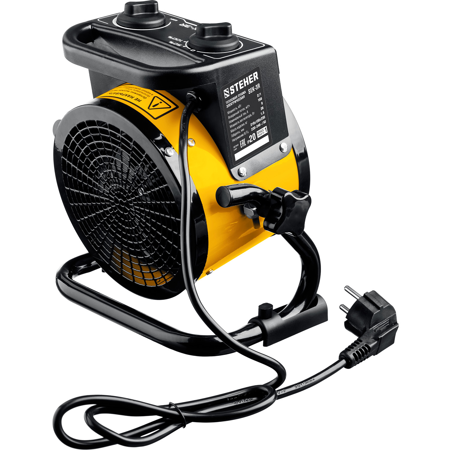 STEHER 2 кВт, электрическая тепловая пушка (SEK-3R) — фото 6