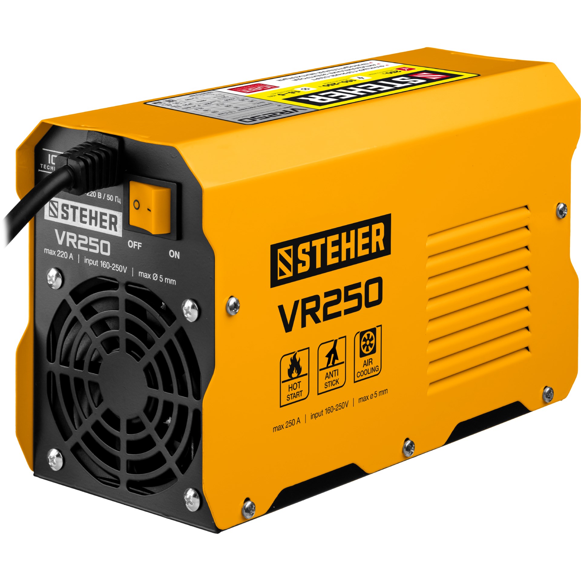 STEHER ММА, 250 А, сварочный аппарат инверторный, макс. электрод Ø 5.0 мм (VR-250) — фото 8