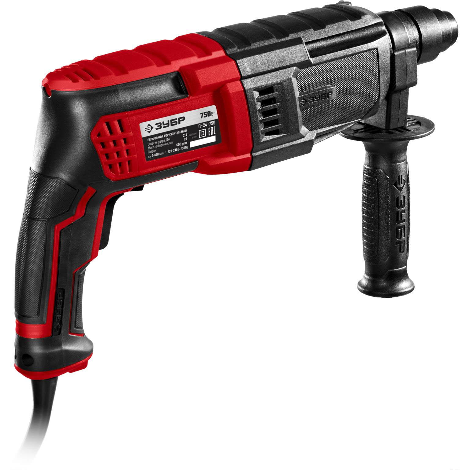 ЗУБР 24 мм, 750 Вт, перфоратор SDS Plus (П-24-750) — фото 8