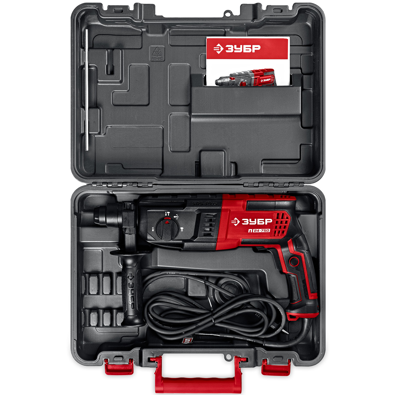 ЗУБР 24 мм, 750 Вт, перфоратор SDS Plus (П-24-750) — фото 9