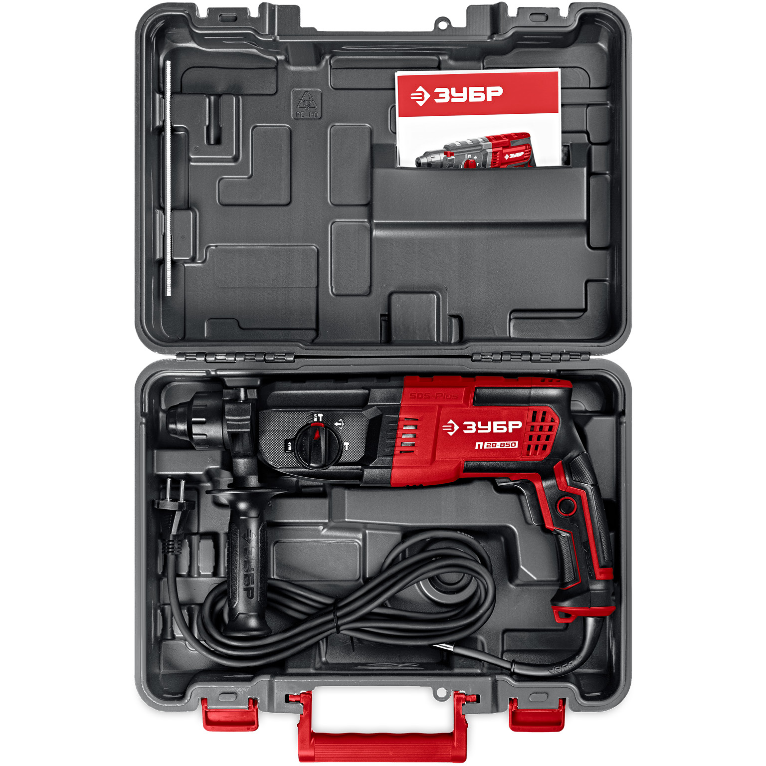ЗУБР 28 мм, 850 Вт, перфоратор SDS Plus (П-28-850) — фото 9