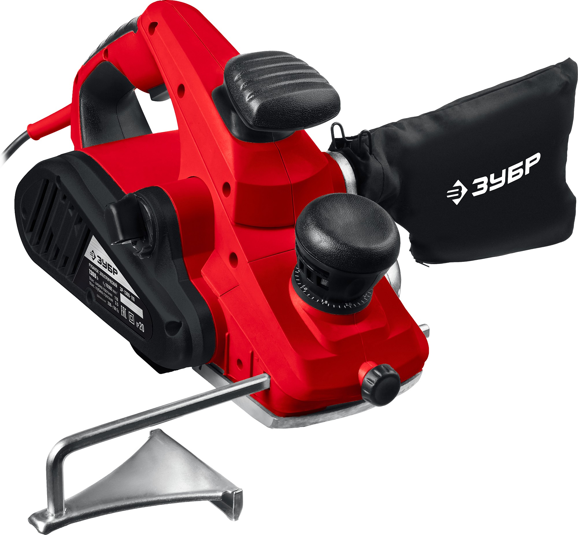 ЗУБР 1300 Вт, 110 мм, электрический рубанок (электрорубанок), станина (ЗР-1300-110) — фото 4