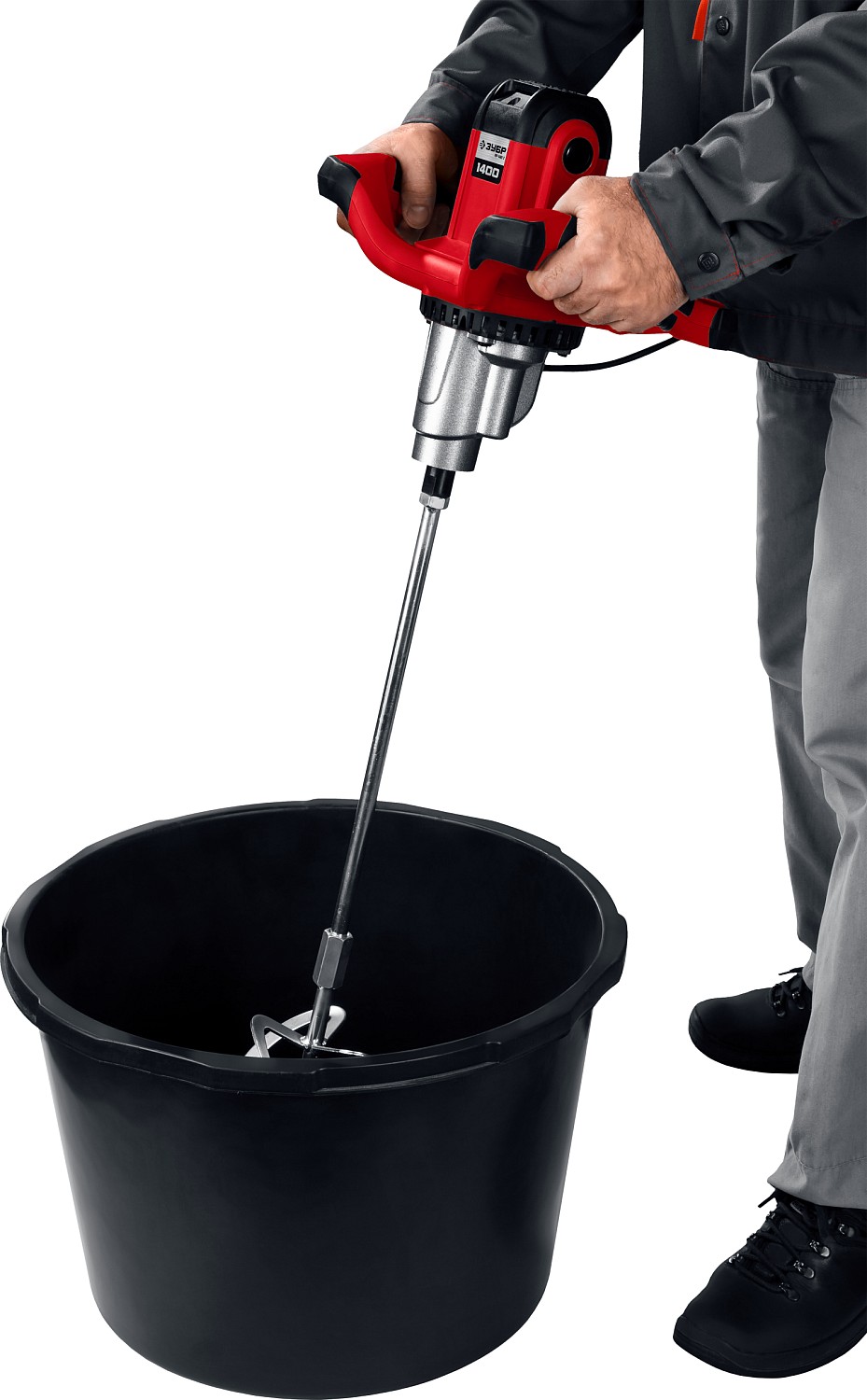 ЗУБР 1400 Вт, М14, строительный миксер, 2 скорости (МР-1400-2) — фото 9