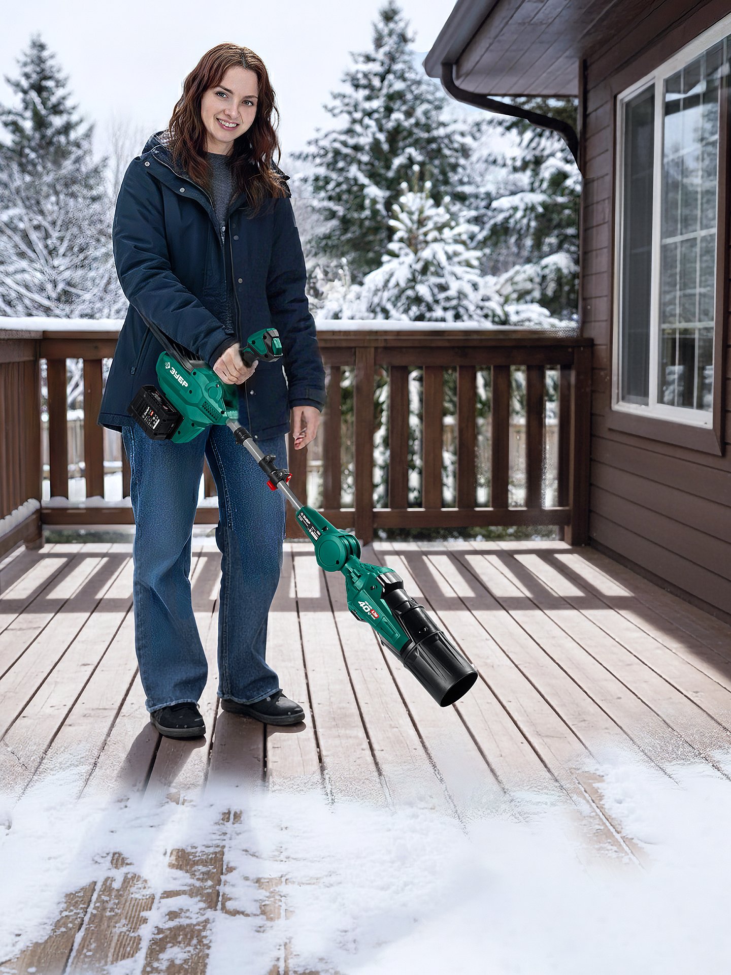 ЗУБР 40 В (2x20В), 1400 м3/ч, 2 АКБ LMS (4 Ач), воздуходувка аккумуляторная (ВА-1400-42) — фото 15