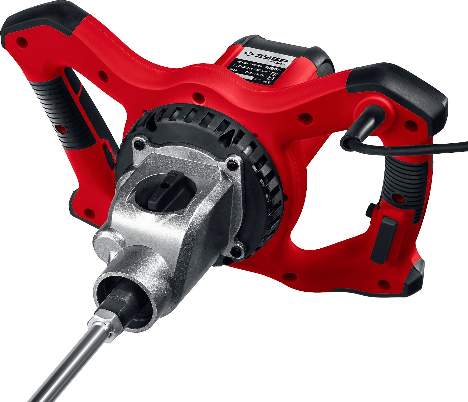 ЗУБР 1600 Вт, М14, строительный миксер, 2 скорости (МР-1600-2) — фото 6