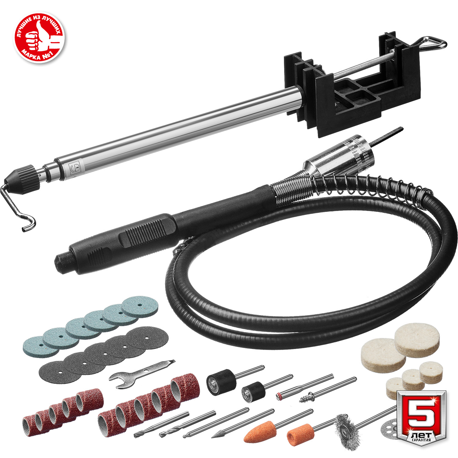 ЗУБР 160 Вт, d 3.2 мм, 41 предмет, электрический гравер, кейс (ЗГ-160 КН41) — фото 9