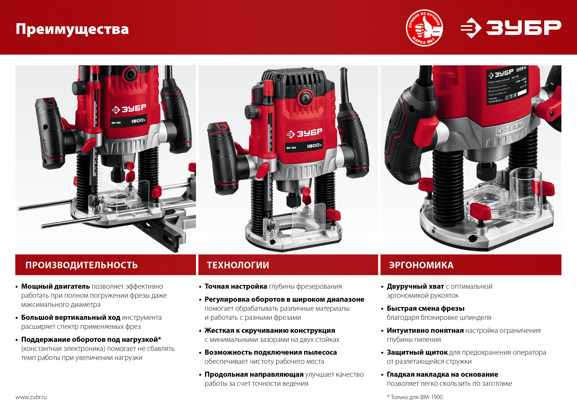 ЗУБР 1650 Вт, 50 мм, универсальный фрезер (ФМ-1650) — фото 12