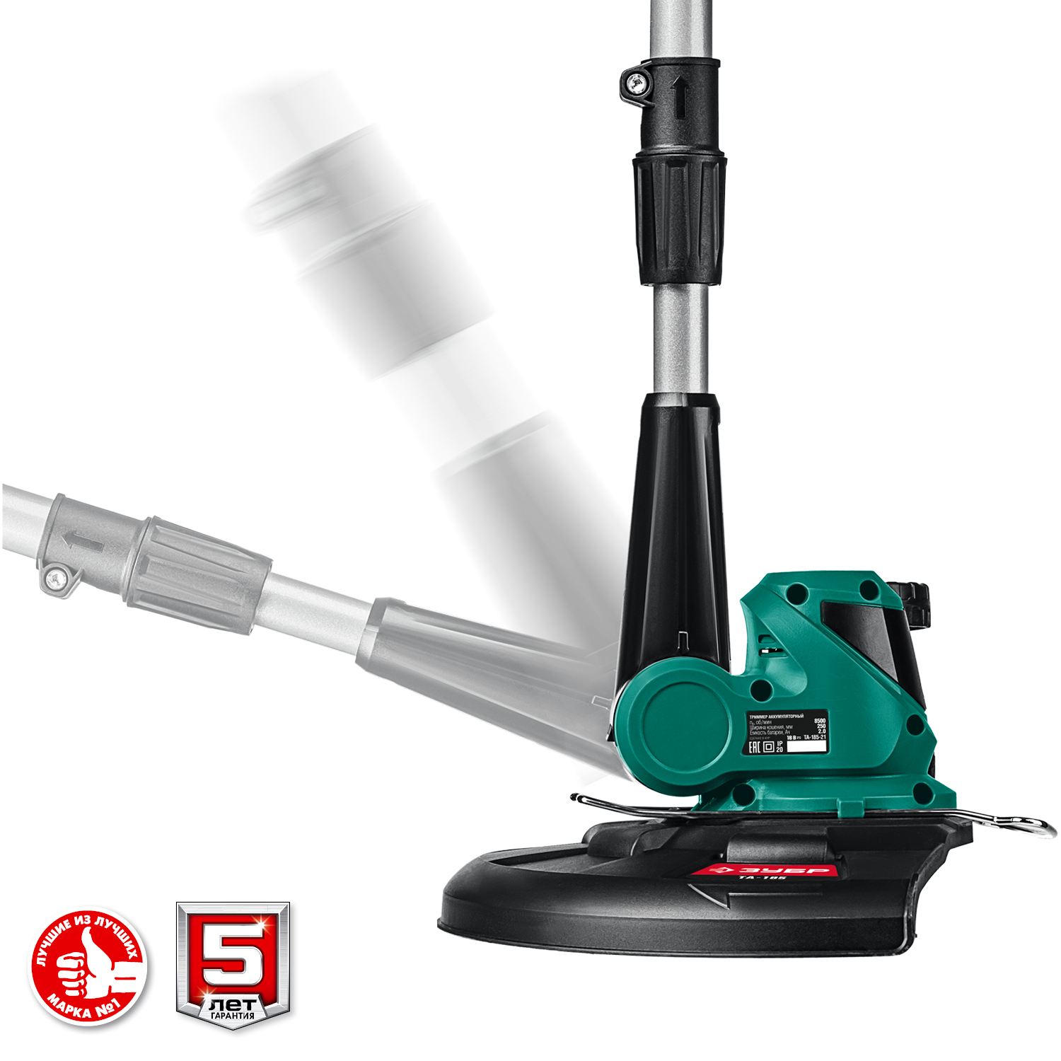 ЗУБР С1-18, 18 В, 25 см, без АКБ, аккумуляторный триммер (ТА-185) — фото 10