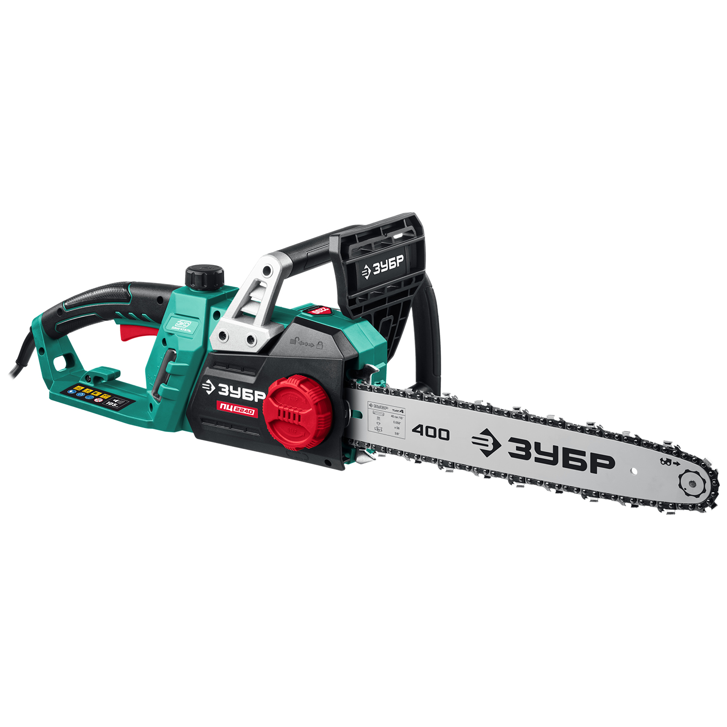 ЗУБР 2200 Вт, 40 см шина, электрическая цепная пила (ПЦ-2240) — фото 9