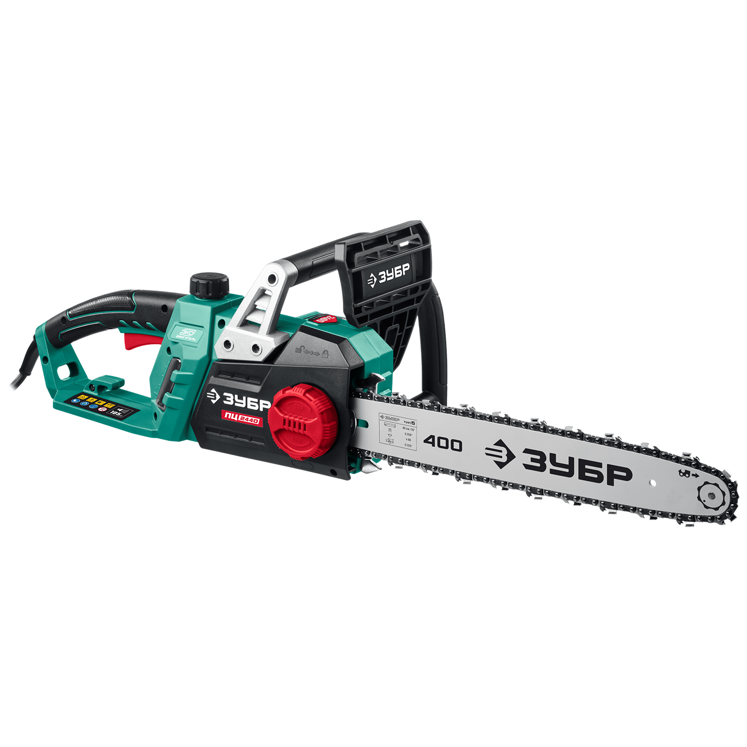 ЗУБР 2400 Вт, 40 см шина, электрическая цепная пила (ПЦ-2440) — фото 9