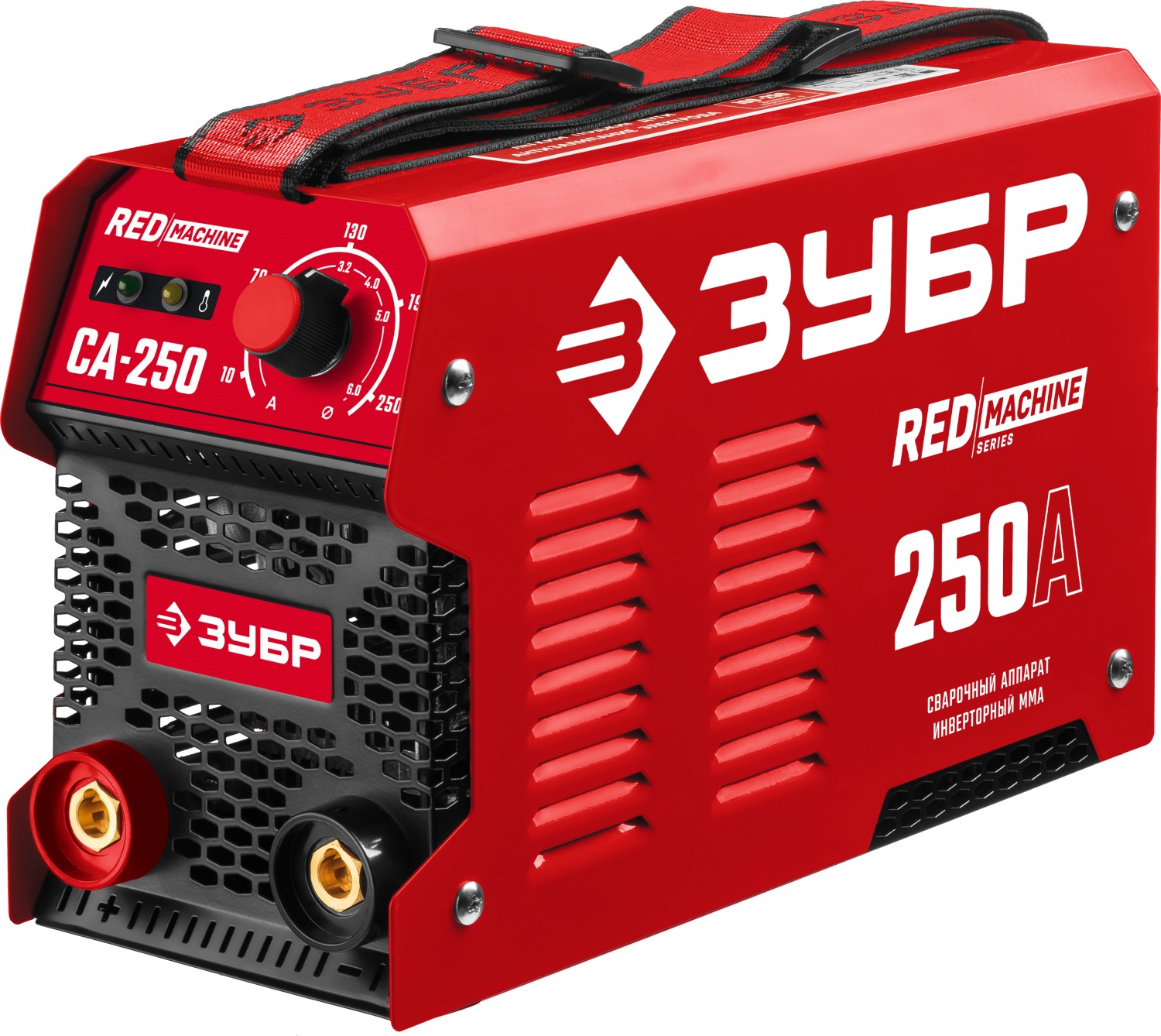 ЗУБР ММА, 250 А, RED MACHINE, сварочный аппарат инверторный, макс. электрод Ø 6.0 мм (СА-250)