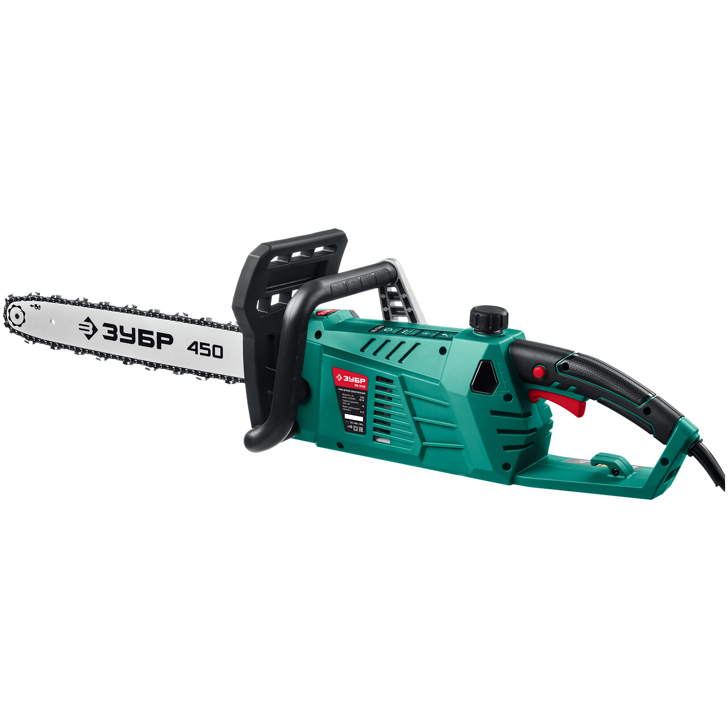 ЗУБР 2700 Вт, 45 см шина, электрическая цепная пила (ПЦ-2745) — фото 11