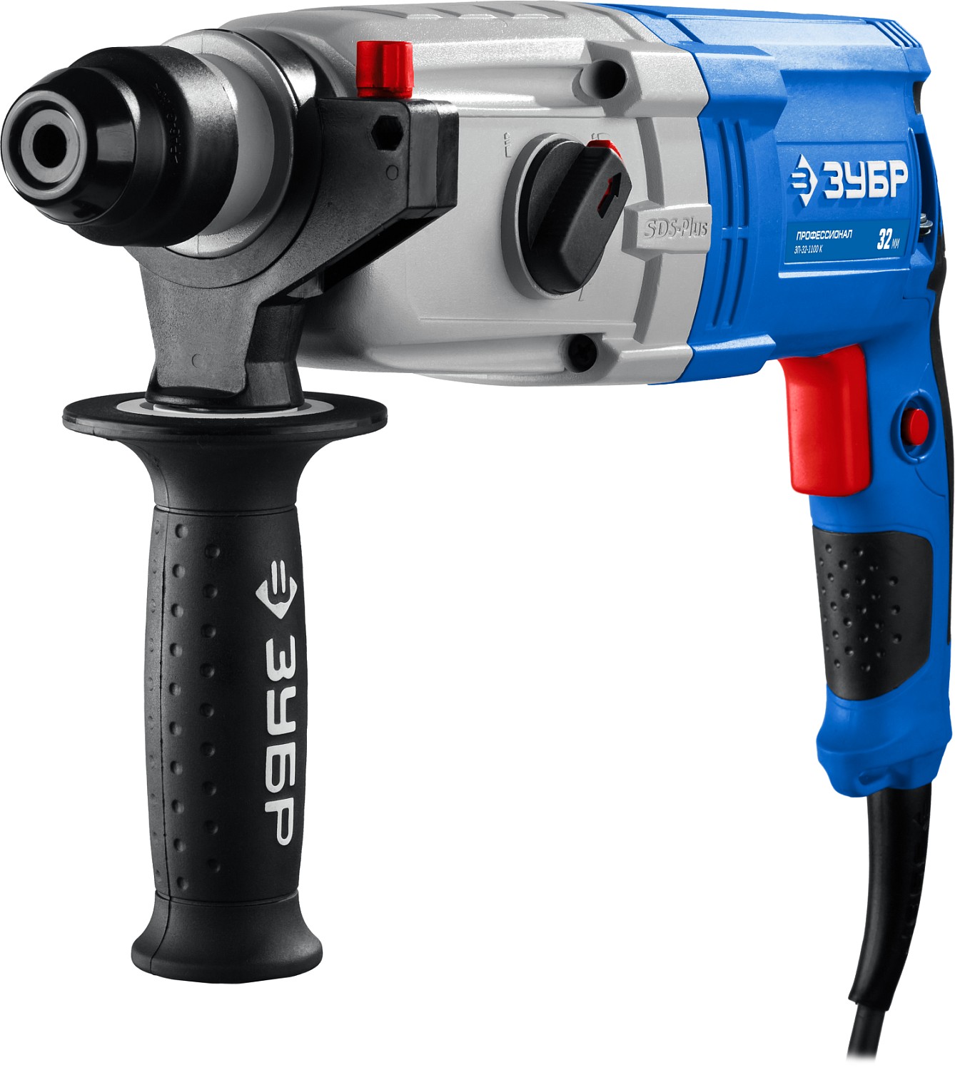 ЗУБР 32 мм, 1100 Вт, перфоратор SDS Plus, Профессионал (ЗП-32-1100 К) — фото 3