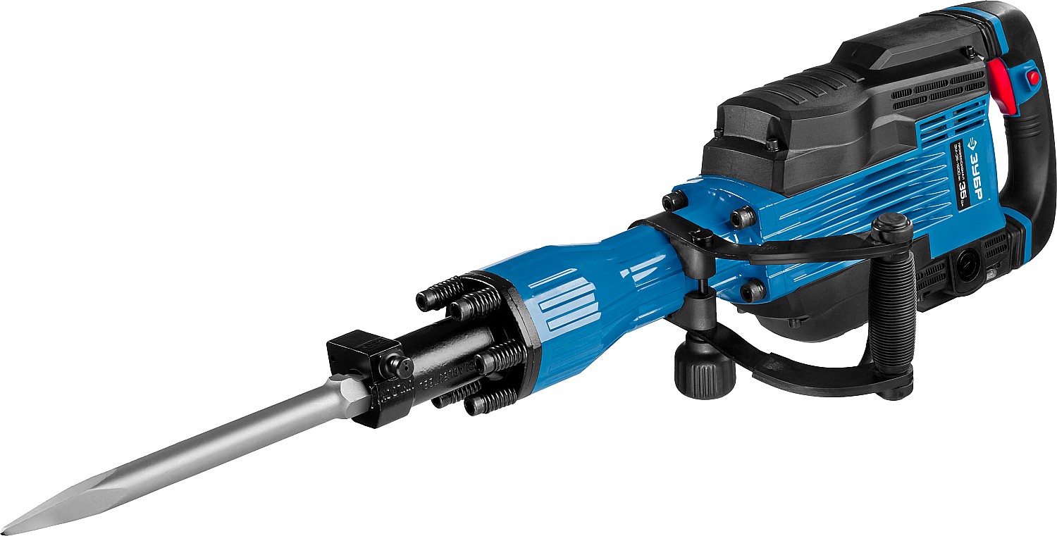 ЗУБР Бетонолом, 35 Дж, 1600 Вт, АВТ, отбойный молоток HEX-30, Профессионал (ЗМ-35-1600 ВК) — фото 3