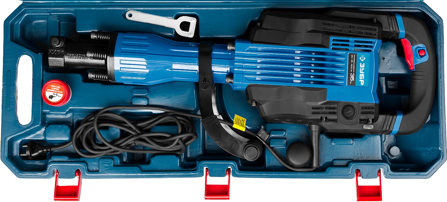 ЗУБР Бетонолом, 35 Дж, 1600 Вт, АВТ, отбойный молоток HEX-30, Профессионал (ЗМ-35-1600 ВК) — фото 10