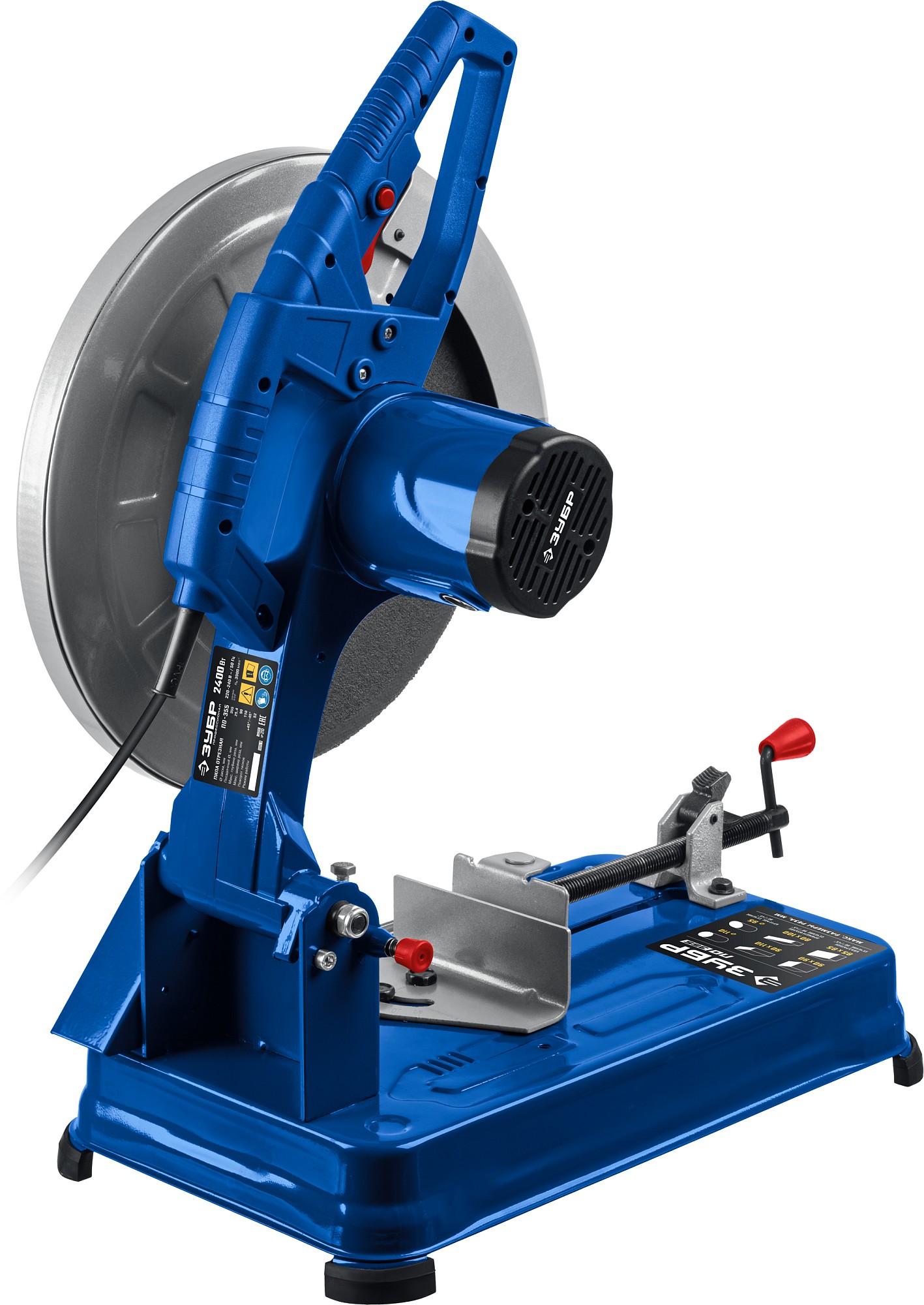 ЗУБР 355 мм, 2400 Вт, пила отрезная (монтажная) по металлу, абразив, Профессионал (ПО-355) — фото 4