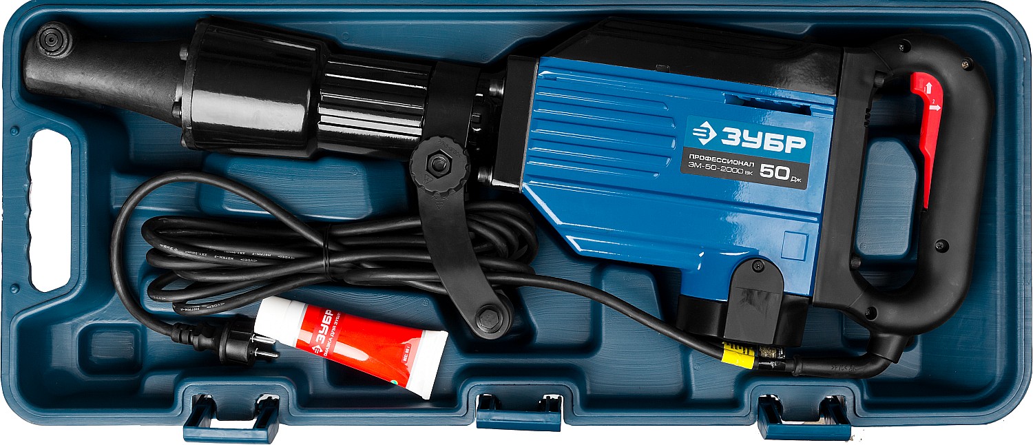 ЗУБР Бетонолом, 50 Дж, 2000 Вт, АВТ, отбойный молоток HEX-28, Профессионал (ЗМ-50-2000 ВК) — фото 10