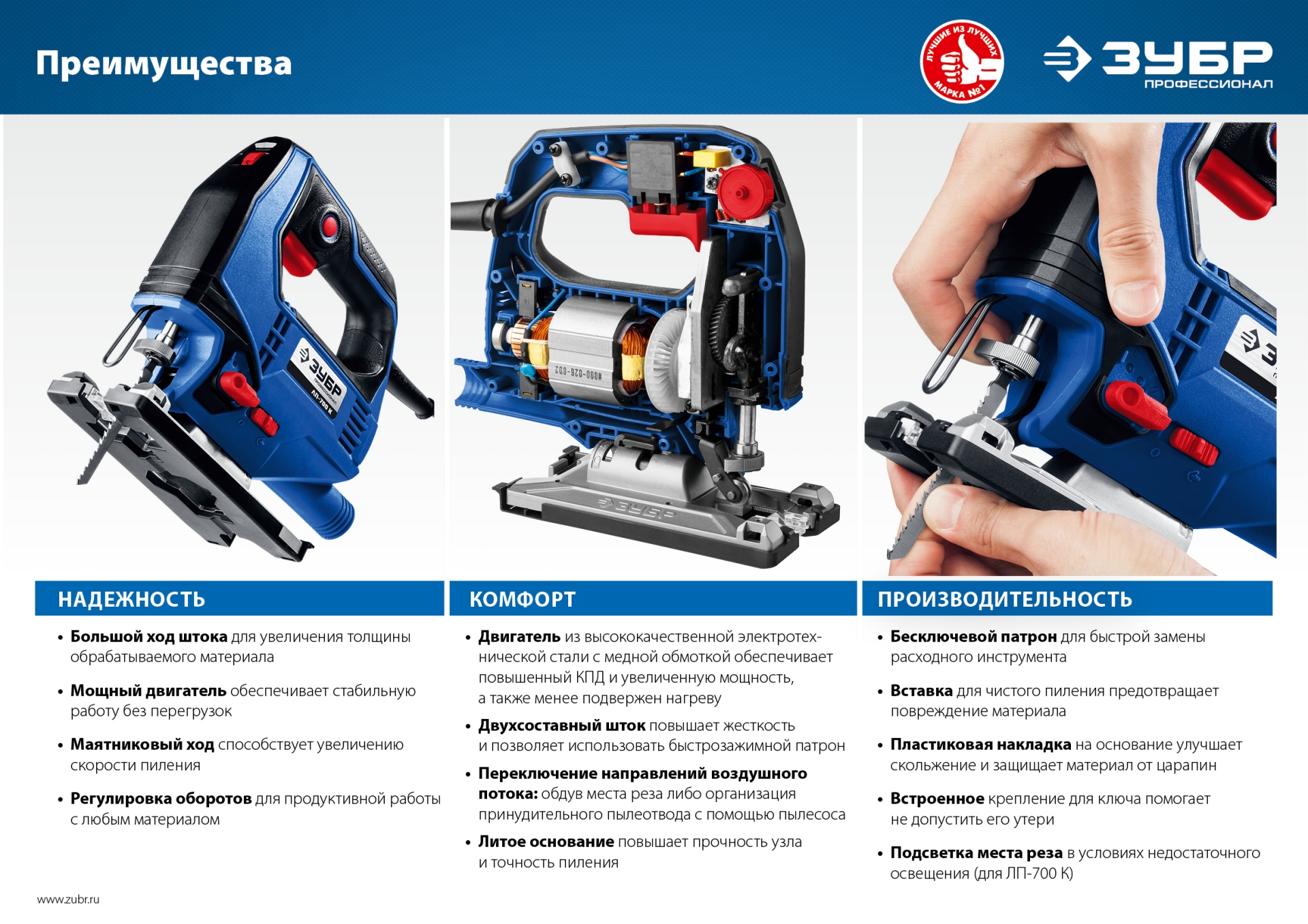 ЗУБР 500 Вт, 65 мм, электрический лобзик, Профессионал (ЛП-500) — фото 13