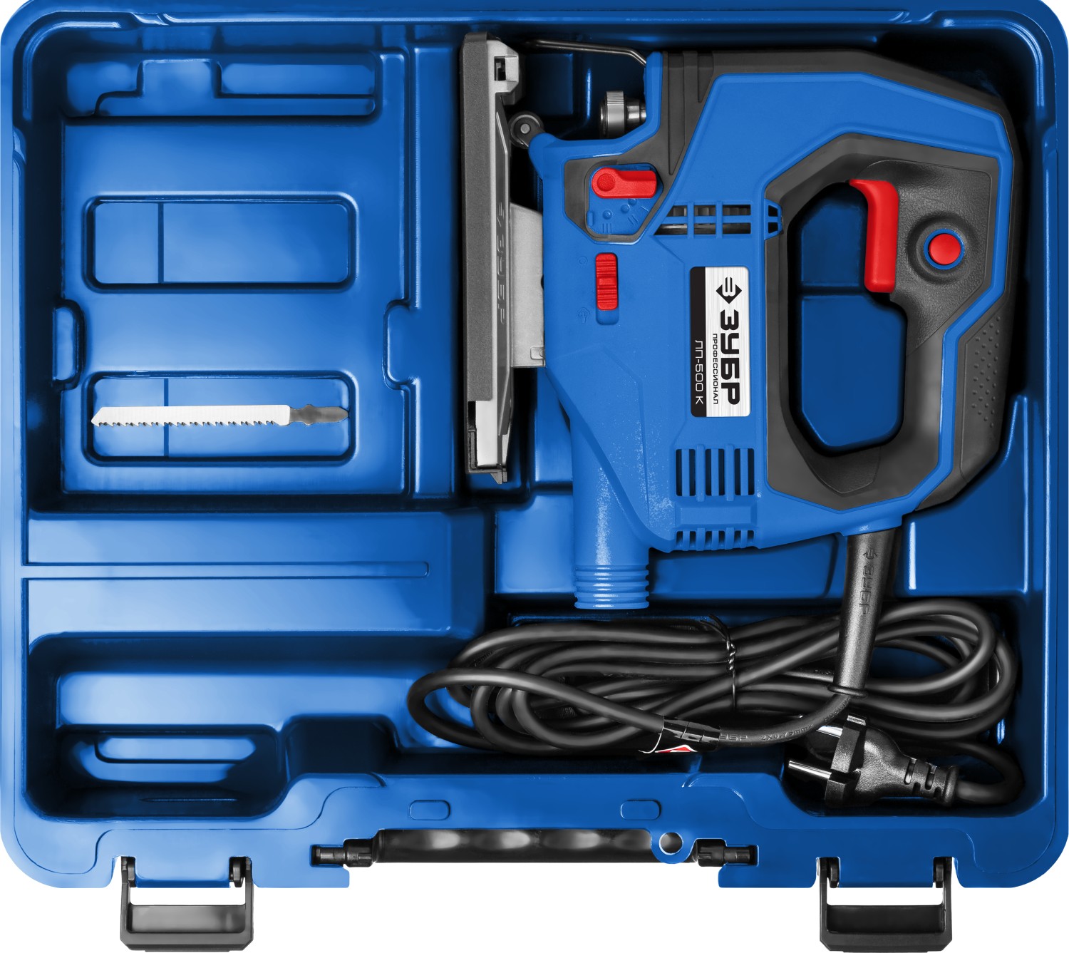 ЗУБР 500 Вт, 65 мм, электрический лобзик, кейс, Профессионал (ЛП-500 К) — фото 10