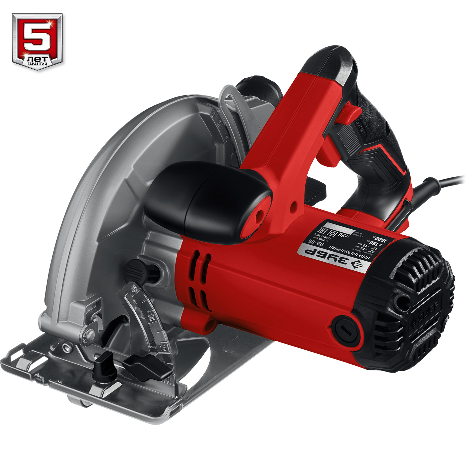 ЗУБР d 190 мм, 1600 Вт, циркулярная пила (дисковая) (ПД-65) — фото 8