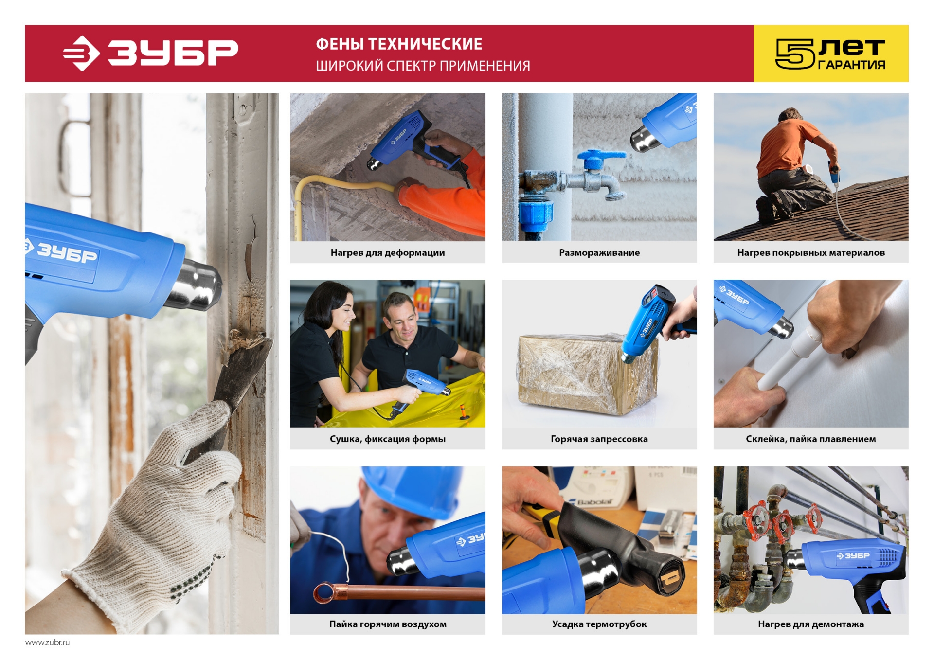 ЗУБР 2000 Вт, технический фен, дисплей, кейс, Профессионал (ФТ-П2000 М2ДК) — фото 9