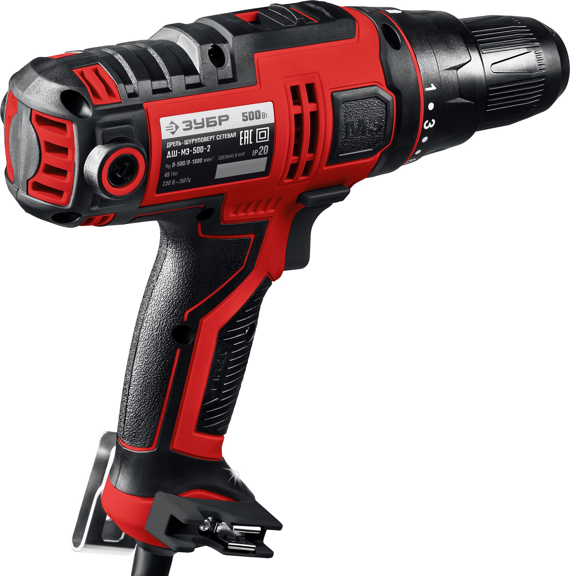 ЗУБР 500 Вт, 45 Н·м, сетевая дрель-шуруповерт (ДШ-М3-500-2) — фото 3
