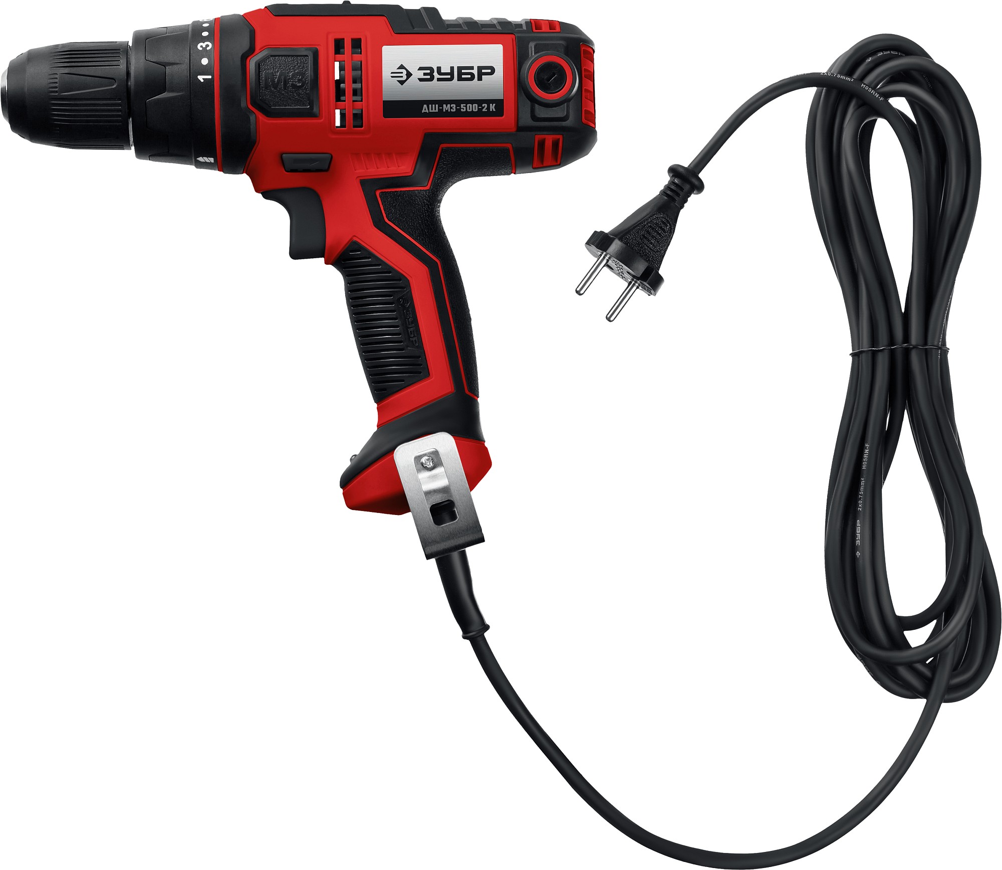 ЗУБР 500 Вт, 45 Н·м, кейс, сетевая дрель-шуруповерт (ДШ-М3-500-2 К) — фото 5