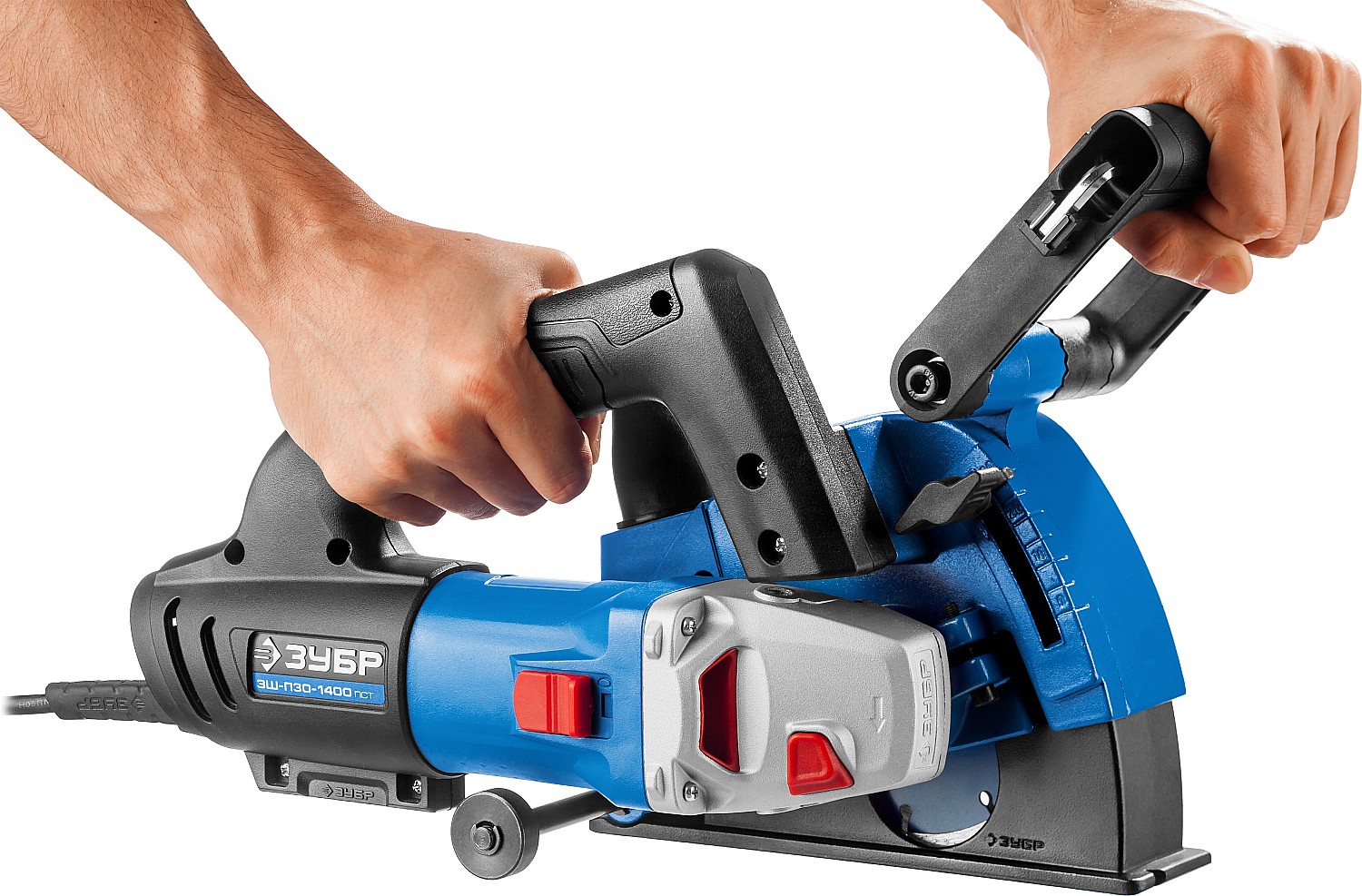 ЗУБР d 125 мм, 1400 Вт, 30 мм, штроборез (бороздодел), Профессионал (ЗШ-П30-1400 ПСТ) — фото 13