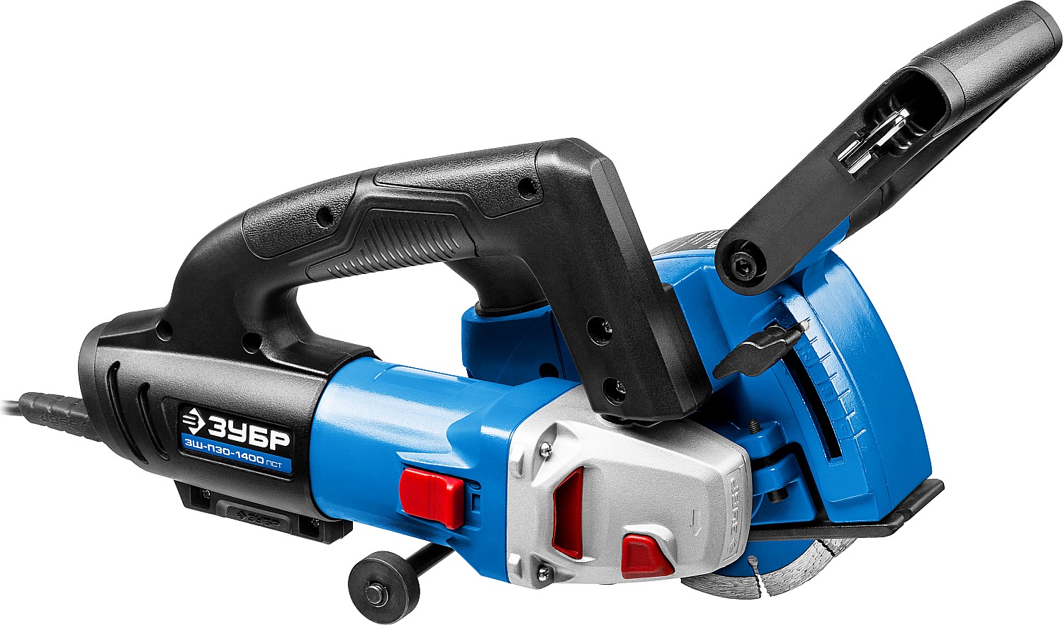 ЗУБР d 125 мм, 1400 Вт, 30 мм, штроборез (бороздодел), Профессионал (ЗШ-П30-1400 ПСТ) — фото 4