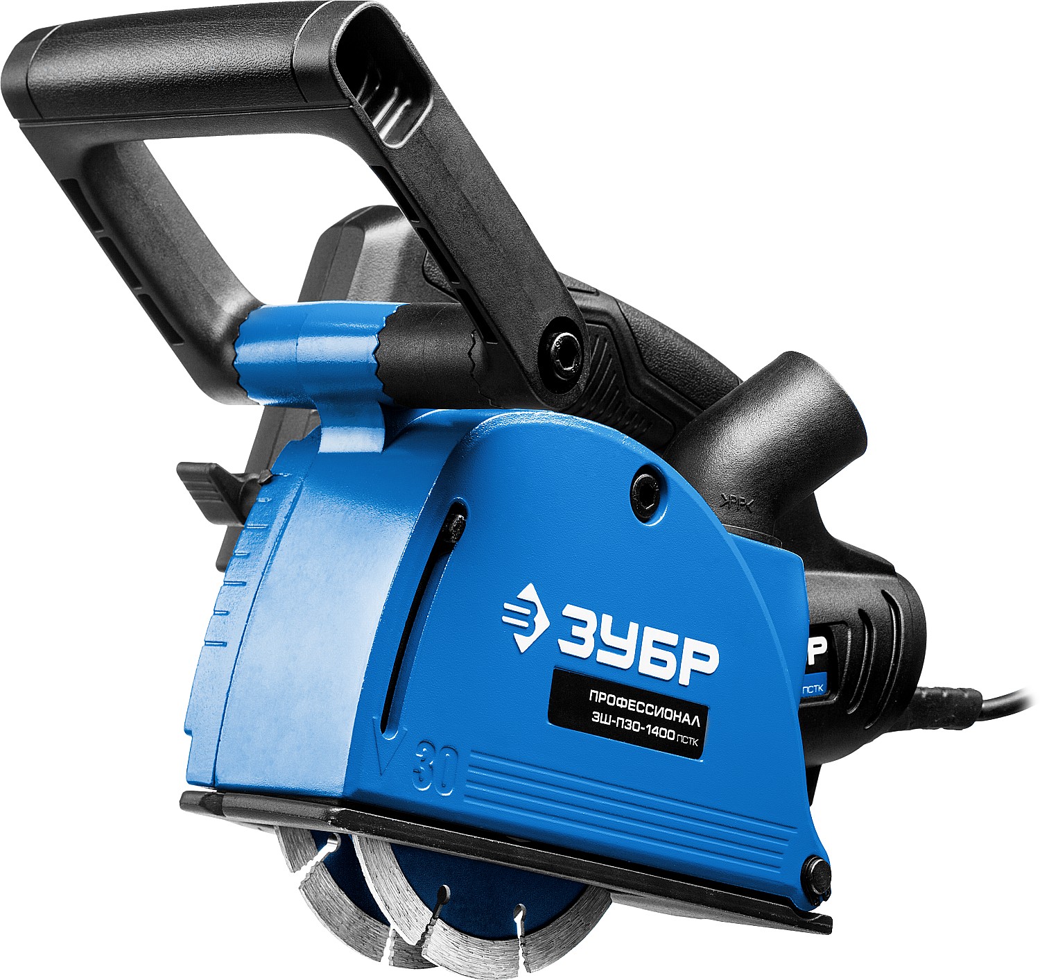 ЗУБР d 125 мм, 1400 Вт, 30 мм, штроборез (бороздодел), кейс, Профессионал (ЗШ-П30-1400 ПСТК) — фото 7